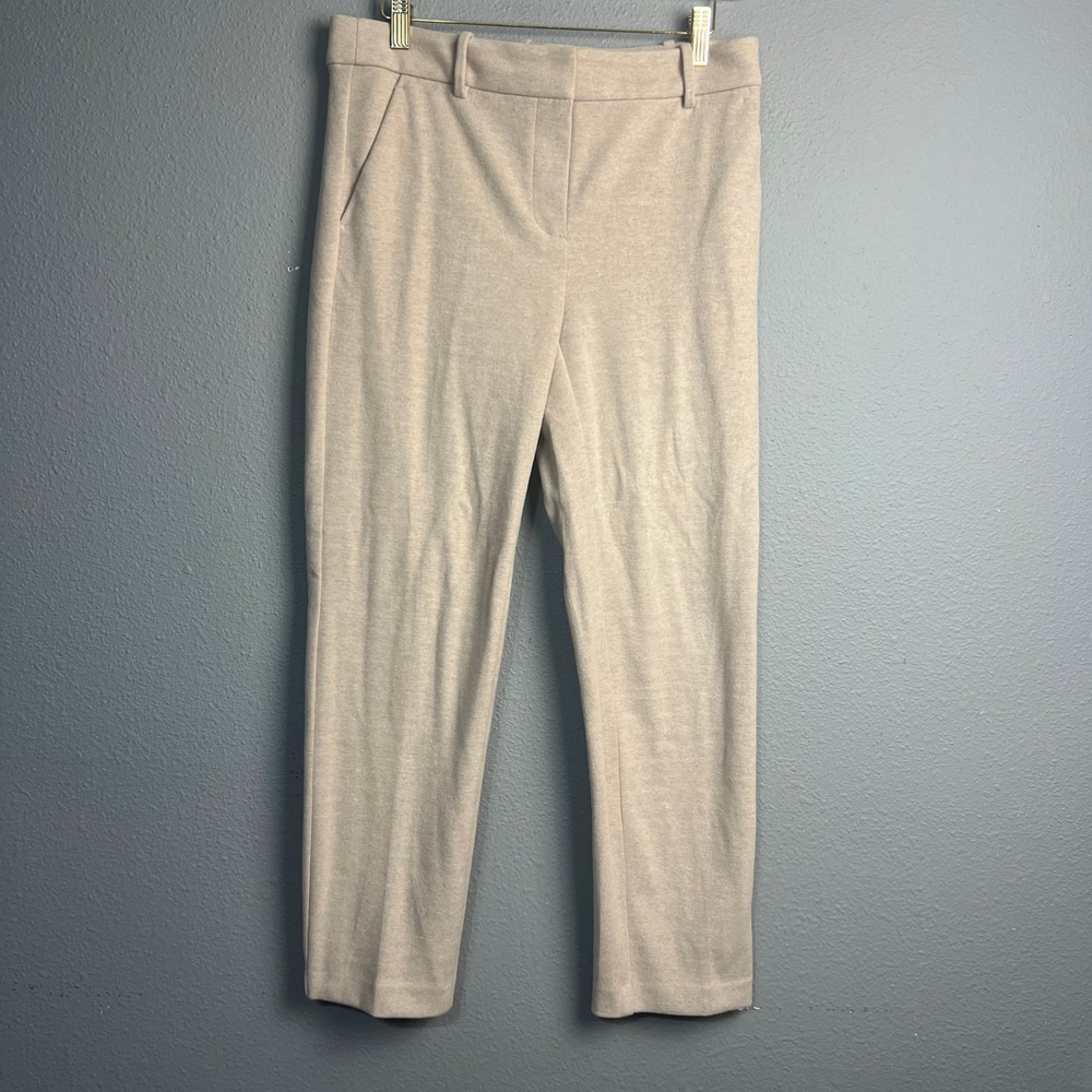 LOFT The Riviera Slim Pants Womens Size 4 Beige Monochrome Neutral Career Casual